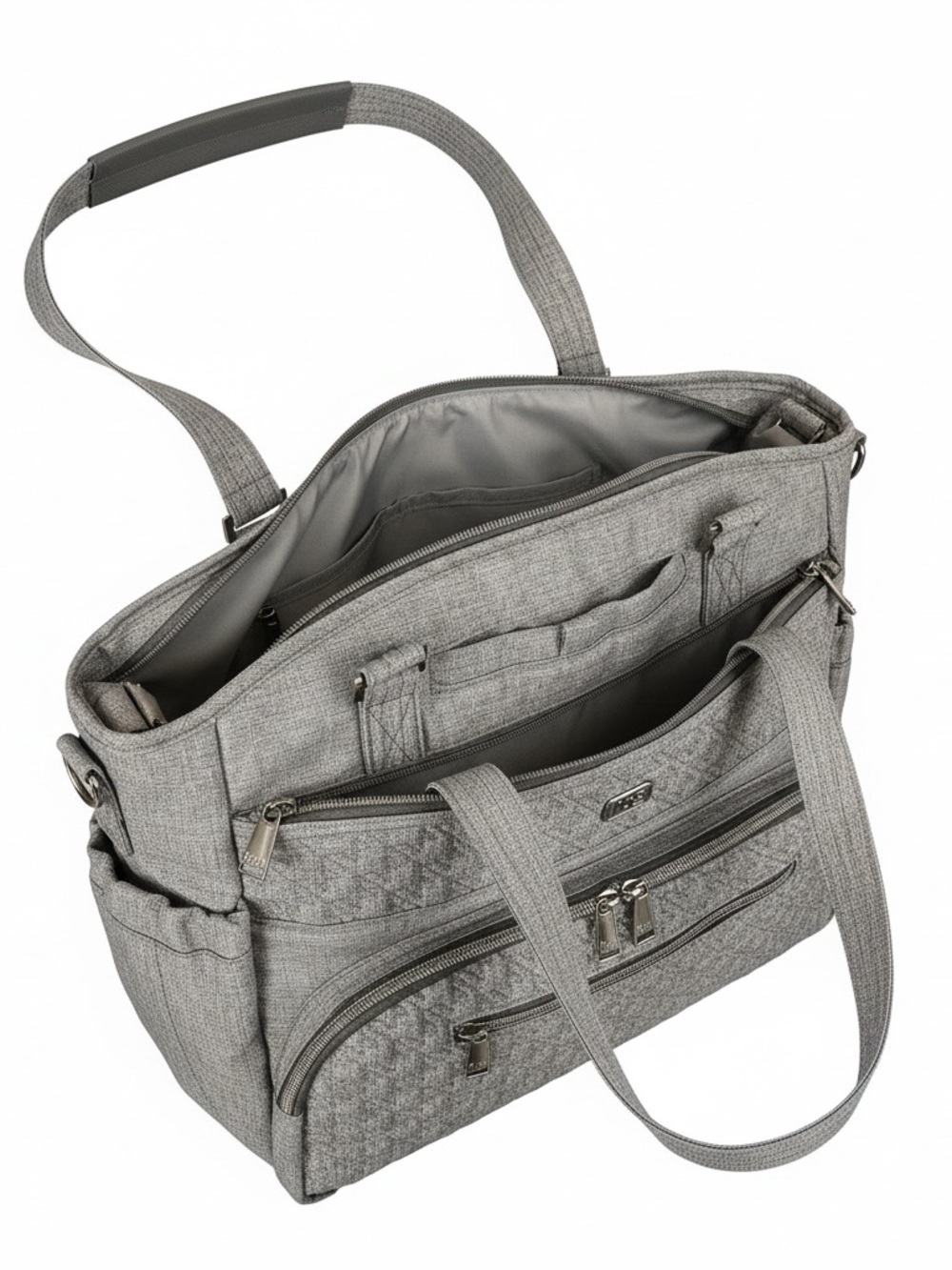 Lug Windjammer Tote Gray Quilted Travel Bag Organizer Lightweight Missing Strap - Picture 3 of 16